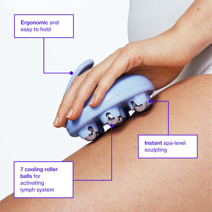 Love Wellness Bye Bye Bloat Lymphatic Massage Roller | Handheld Massager and Body Sculpting Tool | Supports Lymphatic Drainage, Bloating Relief, Skin Hydration & Boost Circulation | 1 Count Love WellnessBuy Supplements Australia