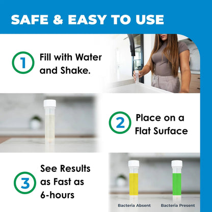 Safe Home® DIY Bacteria in Water Test Kit – Results as Fast as 6 Hours – Detects 50 Different Species of Coliform Bacteria – EPA Lab Certified – Made in the USA – (1 Pack) Safe HomeBuy Supplements Australia