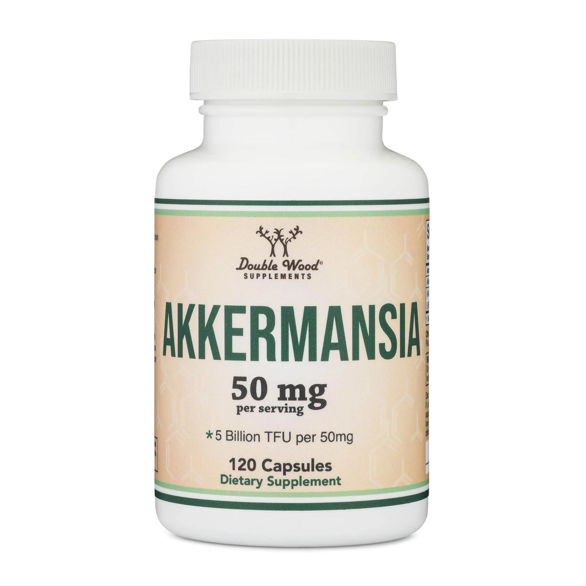 Akkermansia Probiotic and Postbiotic (Increases GLP-1 Production) 120 Capsules, 50mg per Serving (Third Party Tested to 5 Billion TFU per Serving, 50 Billion CFU per Gram) by Double Wood Double Wood SupplementsBuy Supplements Australia