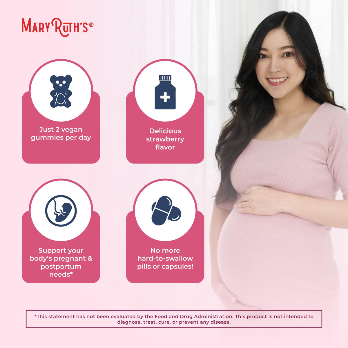 MaryRuth Organics Prenatal Vitamins for Women | USDA Organic Prenatal Gummies | Postnatal Vitamins for Women Breastfeeding | Methylfolate 800 mcg DFE | Iodine | Vegan | Non GMO | 30 Servings MARYRUTH'SBuy Supplements Australia