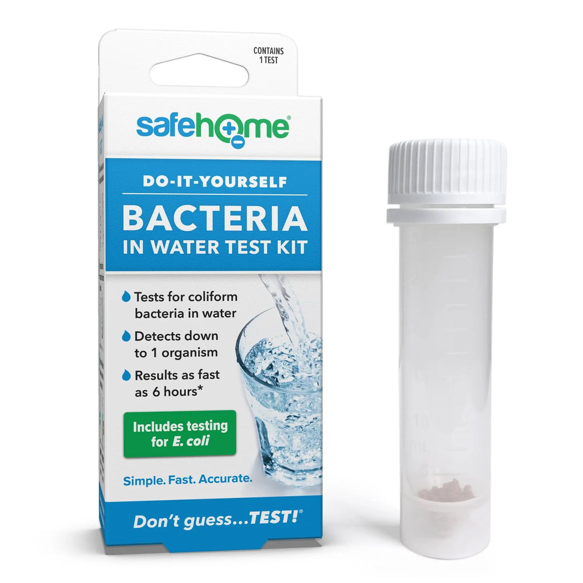 Safe Home® DIY Bacteria in Water Test Kit – Results as Fast as 6 Hours – Detects 50 Different Species of Coliform Bacteria – EPA Lab Certified – Made in the USA – (1 Pack) Safe HomeBuy Supplements Australia