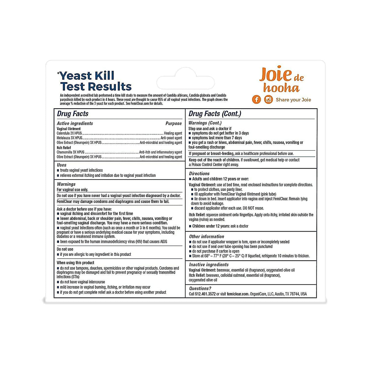 FemiClear 1-Day Yeast Infection Treatment & Vaginal Itch Relief Ointment - Fast Relief Bundle (Pack of 2) FemiClearBuy Supplements Australia