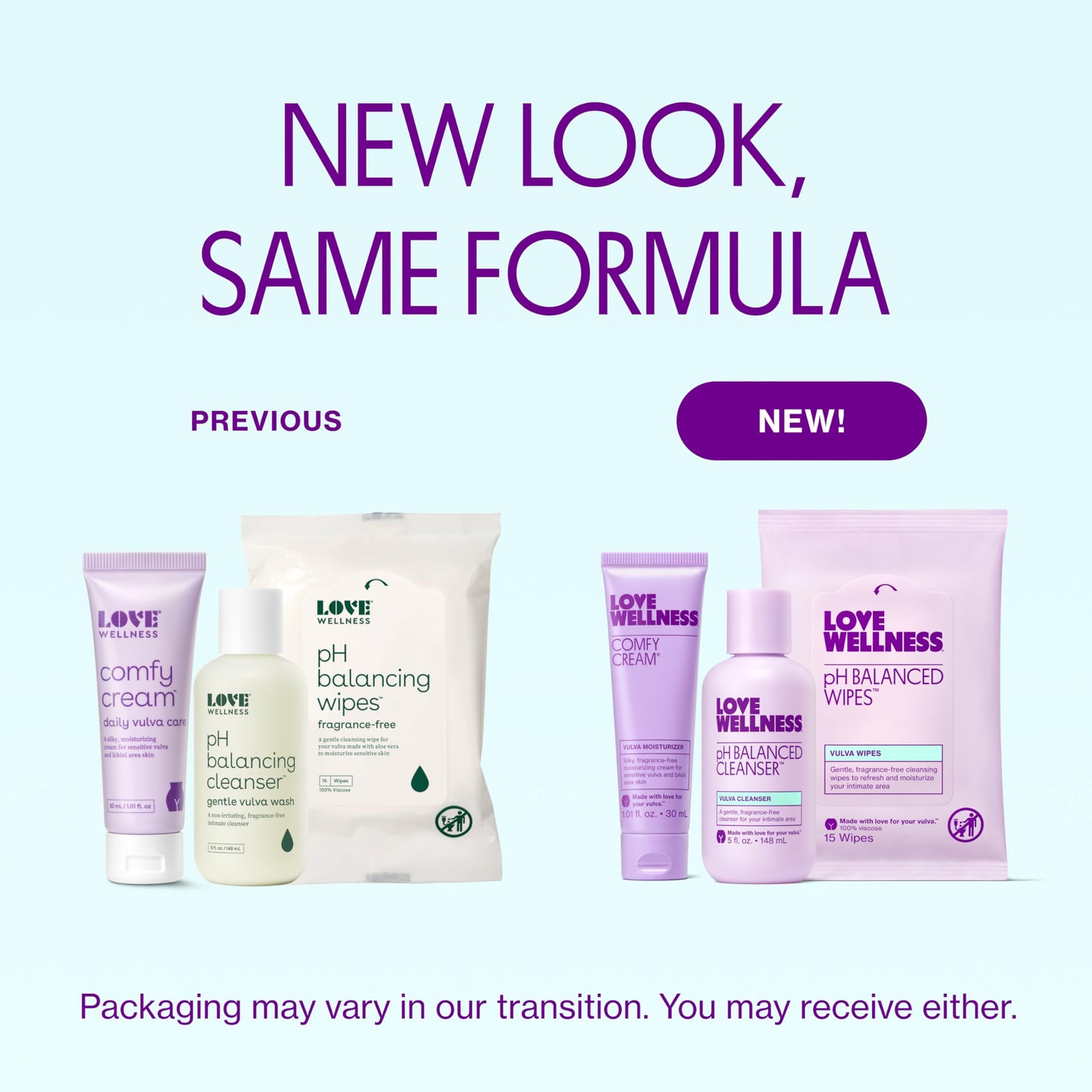 Love Wellness Skincare for Down There Bundle | Gentle pH Balancing Cleanser, Moisturizing Comfy Cream & Refreshing Wipes | Feminine Care for pH Balance, Dry & Sensitive Vulva | Fragrance-Free Love WellnessBuy Supplements Australia