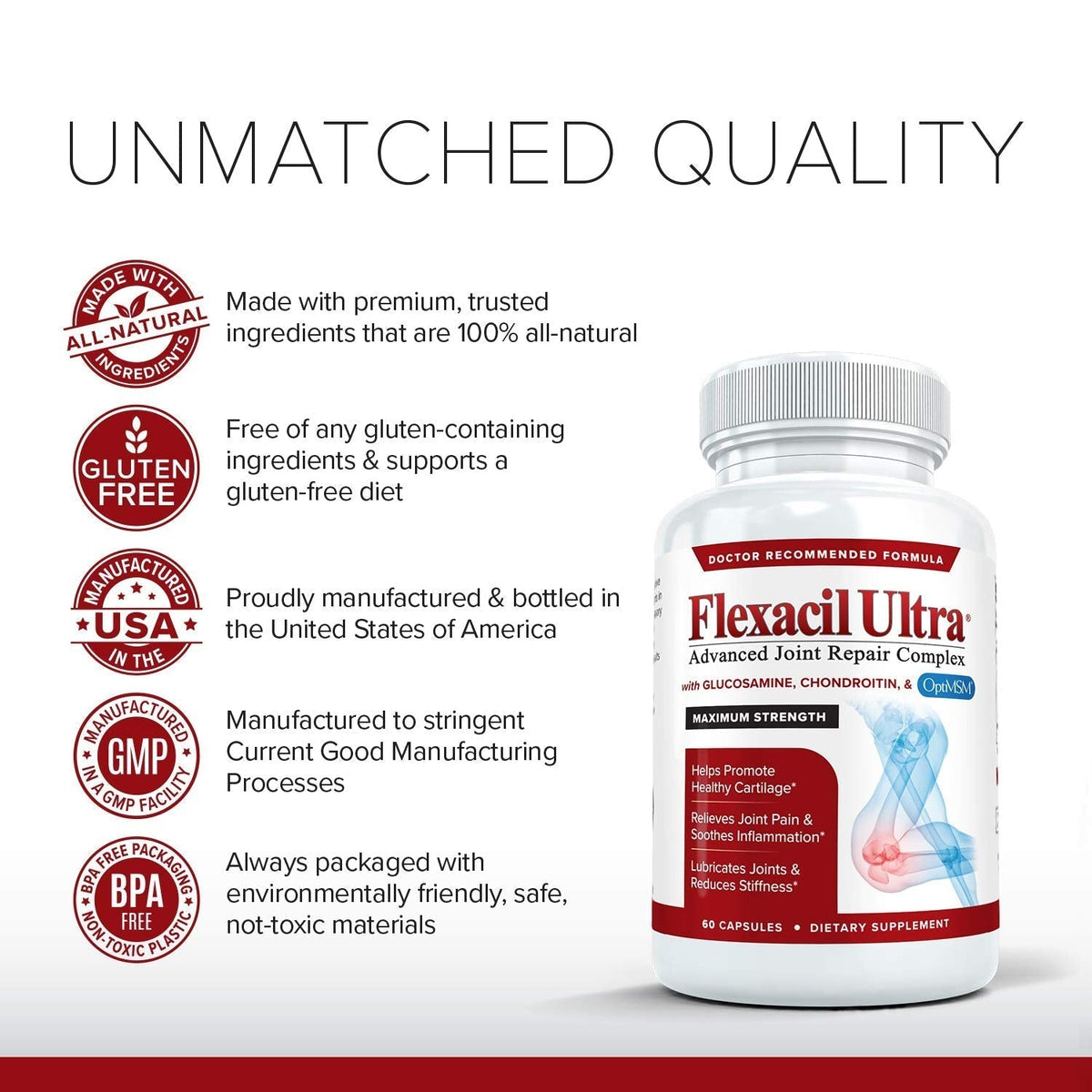Flexacil Ultra Joint Health & Support Supplement with Glucosamine, Chondroitin Flexacil UltraBuy Supplements Australia
