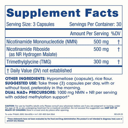 ProHealth NMNR Pro Synergy | 90 Capsules | Combined NMN and NR Formula | Triple Lab-Tested, USA GMP Manufactured ProHealthBuy Supplements Australia