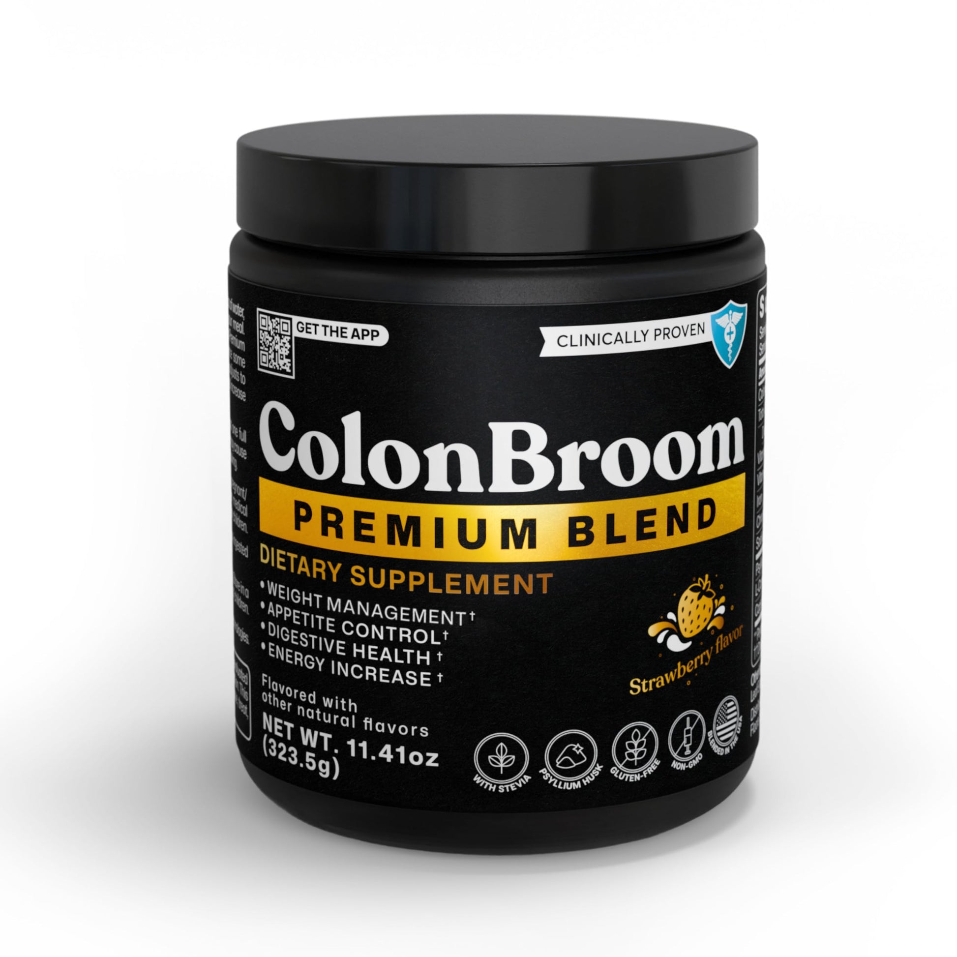 ColonBroom Premium Powder Supplement (Strawberry) - Colon Broom Psyllium Husk Fiber Powder Drink - Gluten Free, Non-GMO Colon Cleanse for Bloating Relief & Gut Health, 50 Servings ColonBroomBuy Supplements Australia