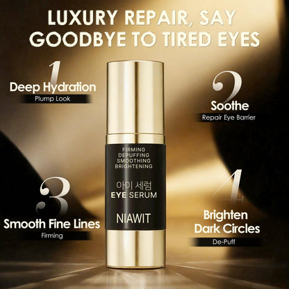 NIAWIT Eye Serum – Anti-Fatigue Eye Care for Dark Circles, Puffiness & Fine Lines with Niacinamide, Peptides & Caffeine – Gentle Clean Beautiful for Daily Use Around the Delicate Eye Area NIAWIT buy supplements Au