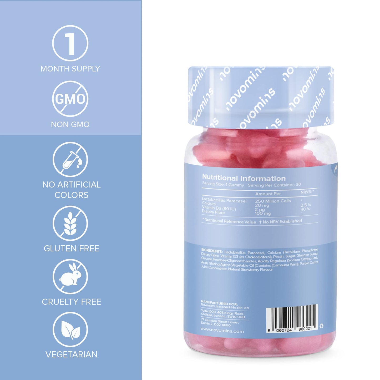 Kids Probiotic Gummies – Probiotics for Children – Kids Kind Tummy Gummies novominsBuy Supplements Australia