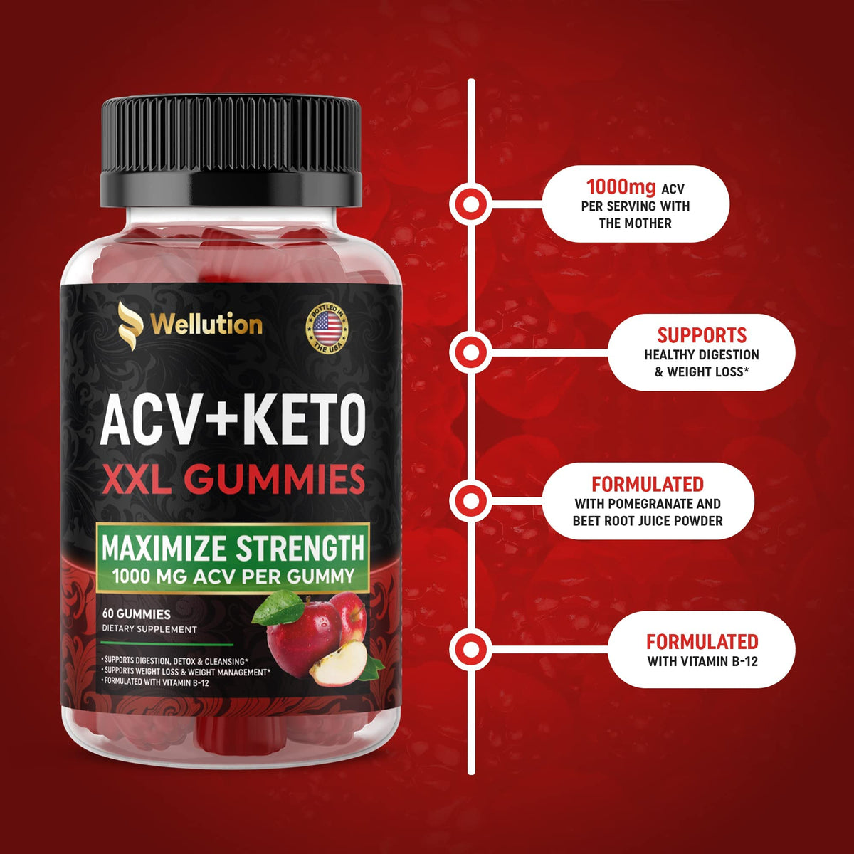 WELLUTION (2 Pack Gummies Apple Cider Vinegar - Formulated to Support Healthy Weight WELLUTIONBuy Supplements Australia