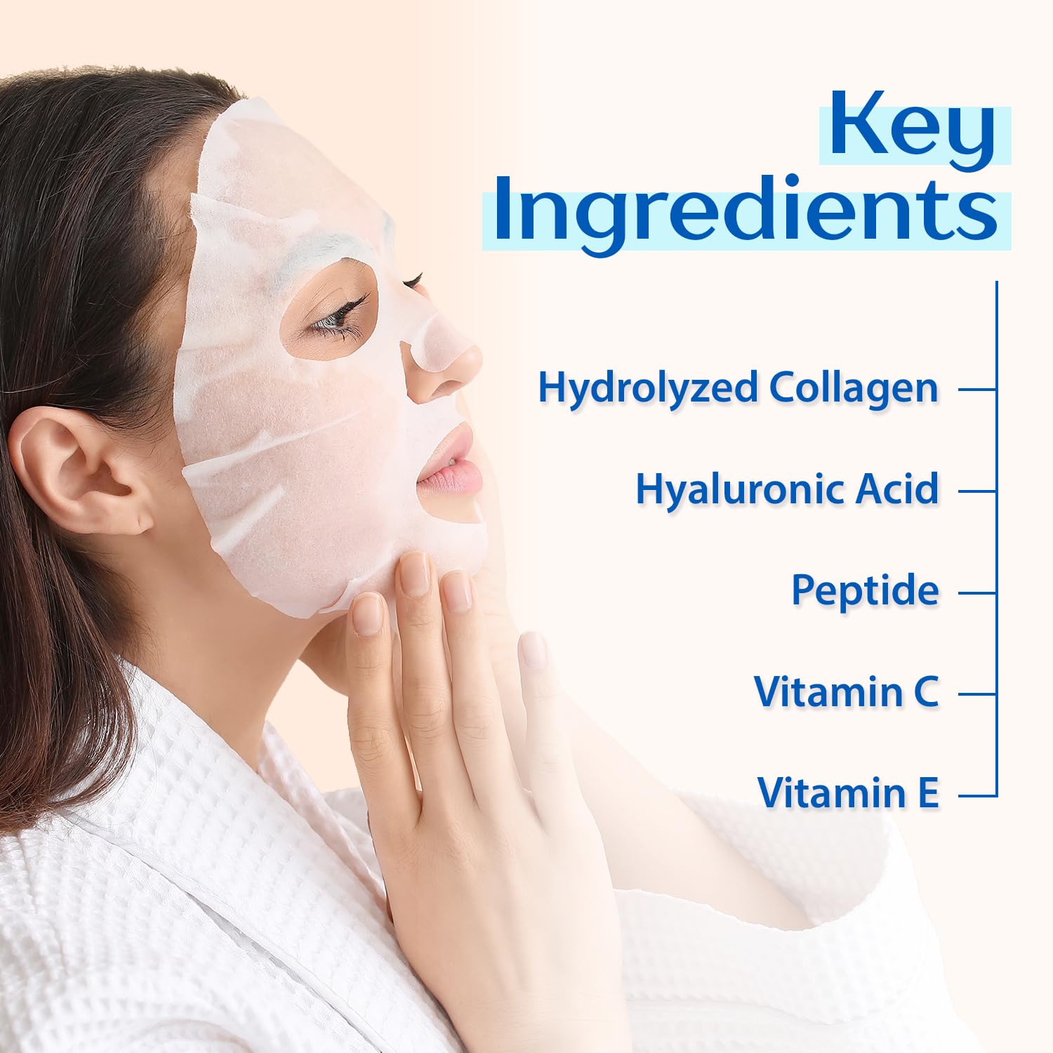 Ebanel Bundle of Gentle Exfoliating Face Scrub Peeling Gel 4.12 Oz, and 15 Pack Collagen Face Mask Ebanel buy supplements Au