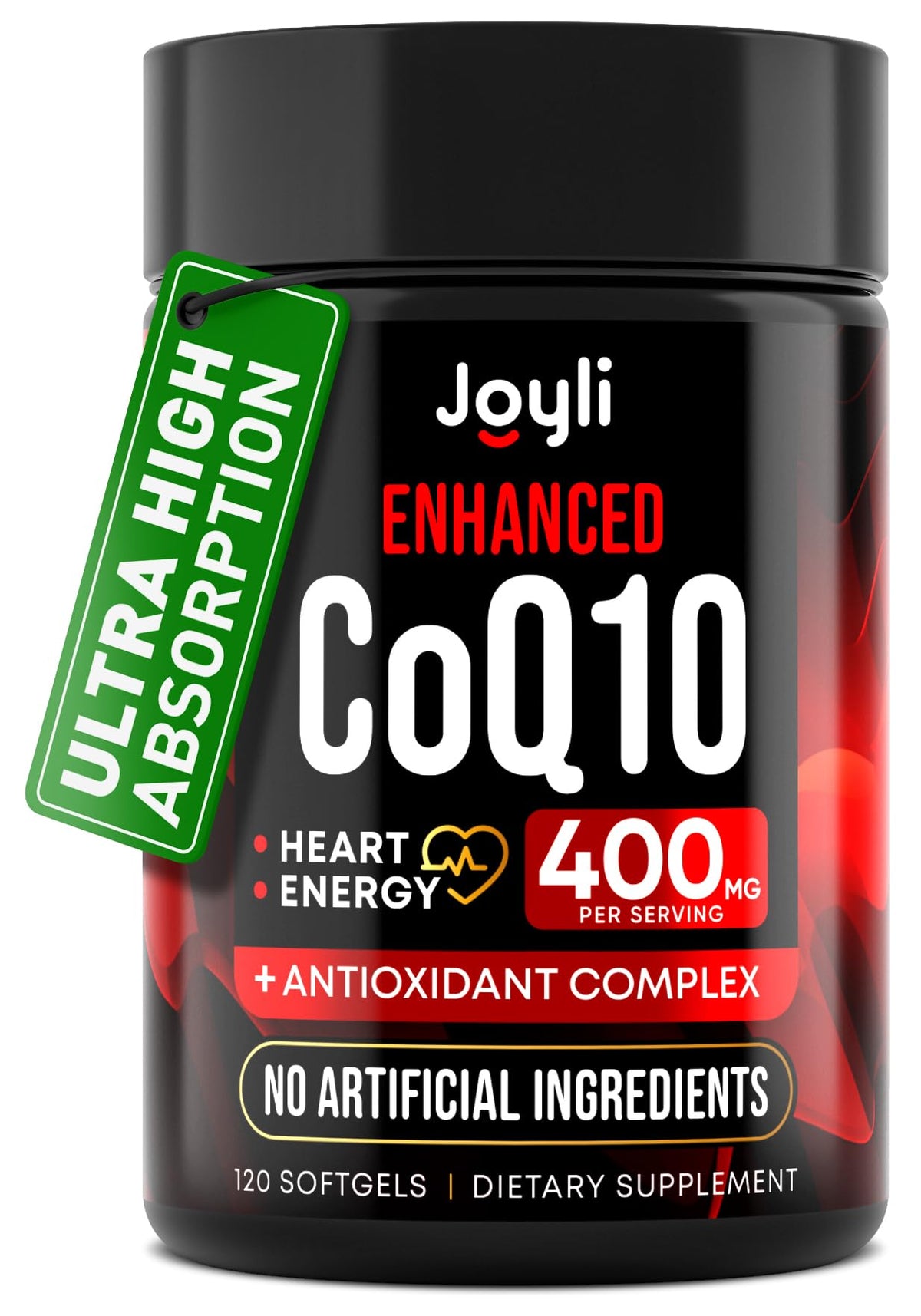 CoQ10 400mg Softgels - High Absorption Co Q10, 400mg Softgels for Heart Health & Energy Production - Enhanced Co Q 10 Supplement with Antioxidants and Flaxseed Oil - CoQ10 400 mg per Serving JOYLI NutritionBuy Supplements Australia