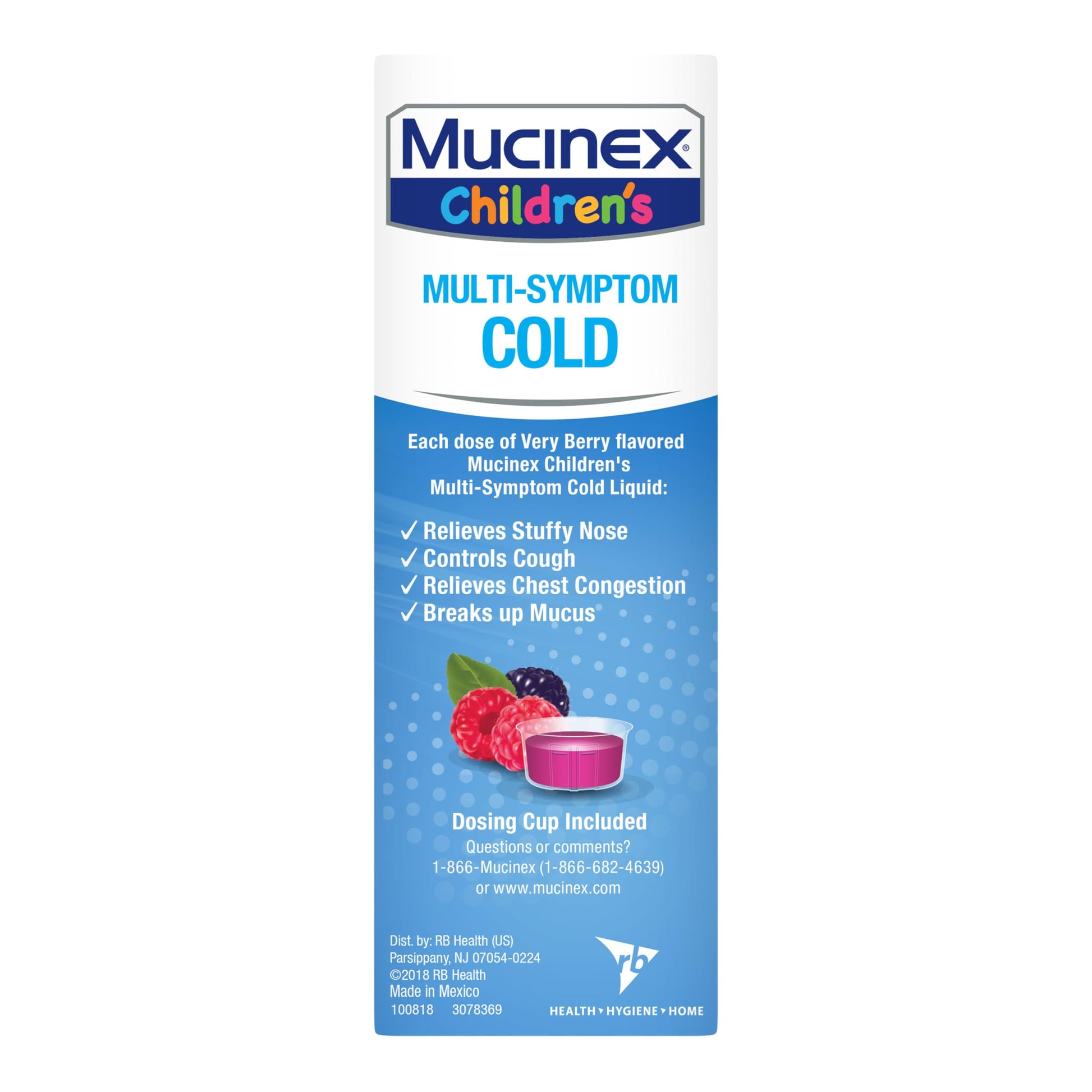 Mucinex Children's Multi-Symptom Cold Medicine, Kids Cough Medicine, Mucinex Kids Medicine/Decongestant with Dextromethorphan HBr, Guaifenesin, Phenylephrine HCl, Very Berry Flavor Liquid, 4 Fl Oz Mucinex buy supplements Au
