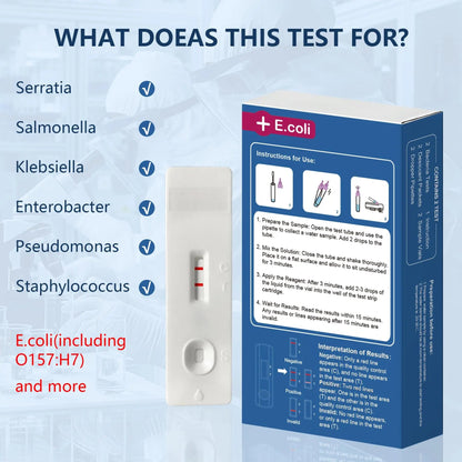 Bacteria Water Test Kit - Results as Fast as 15 MINS -Detects Coliform (Inc. E. coli) & Non-Coliform Bacteria in Drinking, Well Tap & Pool Water – 2 Pack FUNSWTMBuy Supplements Australia