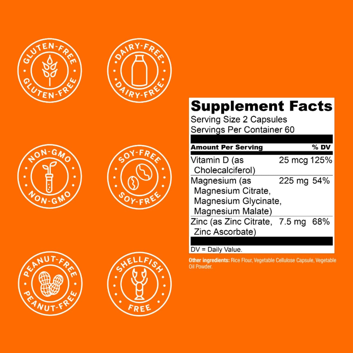 Live Conscious Magwell Magnesium Zinc & Vitamin D3 - Magnesium Glycinate, Malate, & Citrate - Triple Supplement for Women & Men
