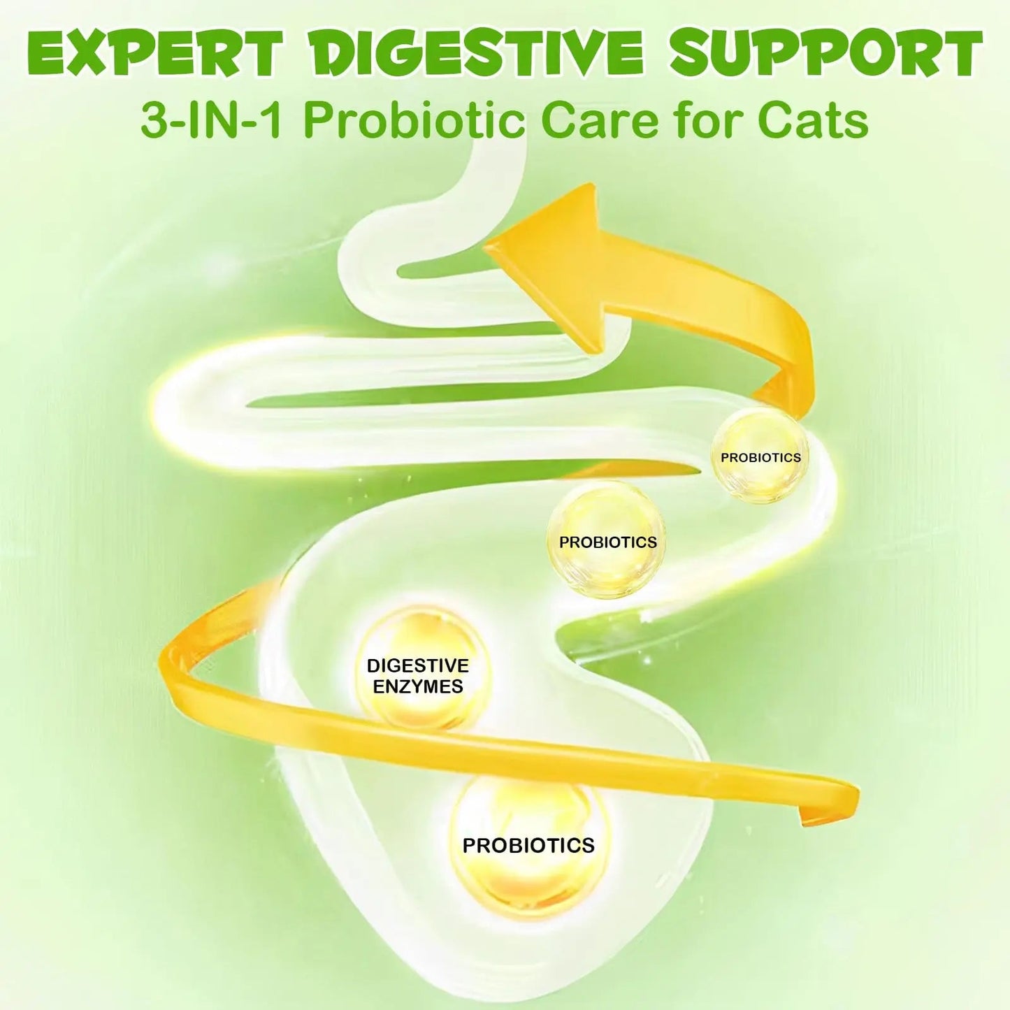 Liquid Cat Probiotic, Natural 3 in 1 Probiotic for Cats, Cat Digestive Support,Gut Health Support,Help with Diarrhea,Gas and Bloating, Cat Herbal Supplements- 60ml VOSIFSDIY buy supplements Au
