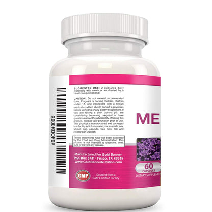 Advanced Menopause Support - Natural Female Hormonal Complex for Hot Flashes, Mood Swings & Vaginal Dryness - Black Cohosh, Soy Isoflavones & Herbal Extract Formula - Does Not Include Hormones Gold BannerBuy Supplements Australia