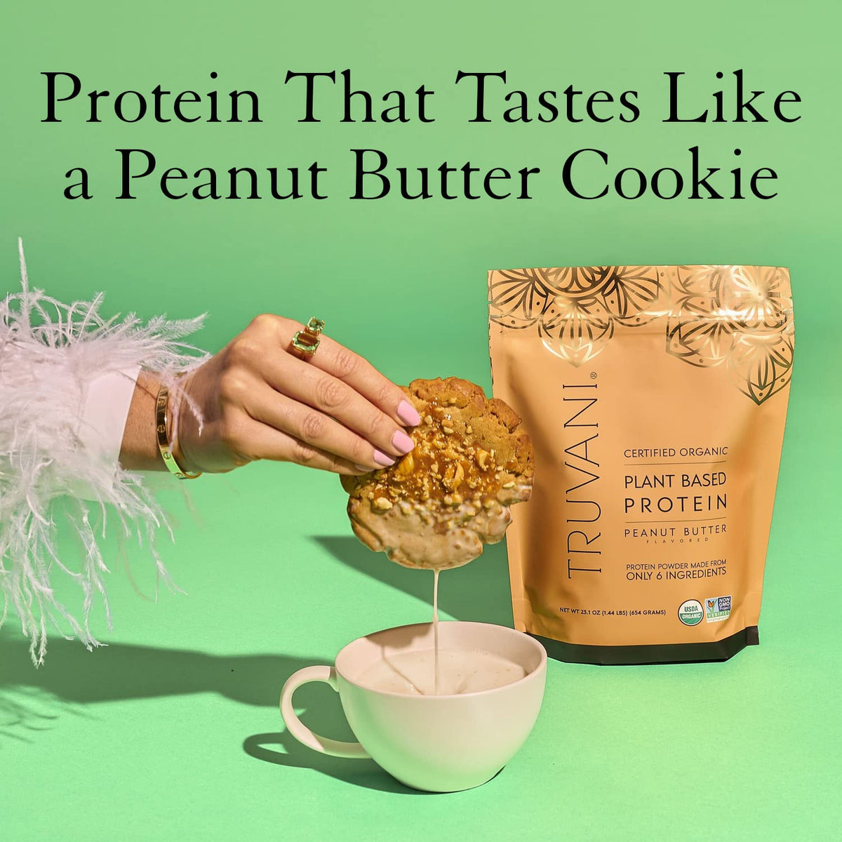 Truvani Organic Vegan Protein Powder Peanut Butter - 20g of Plant Based Protein, Powder TruvaniBuy Supplements Australia