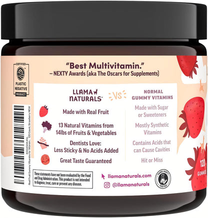 Llama Naturals Multivitamin for Women, Vegan, Organic Gummies with Vitamin D, C and K, Women's Real Fruit Gummy Vitamins Llama NaturalsBuy Supplements Australia