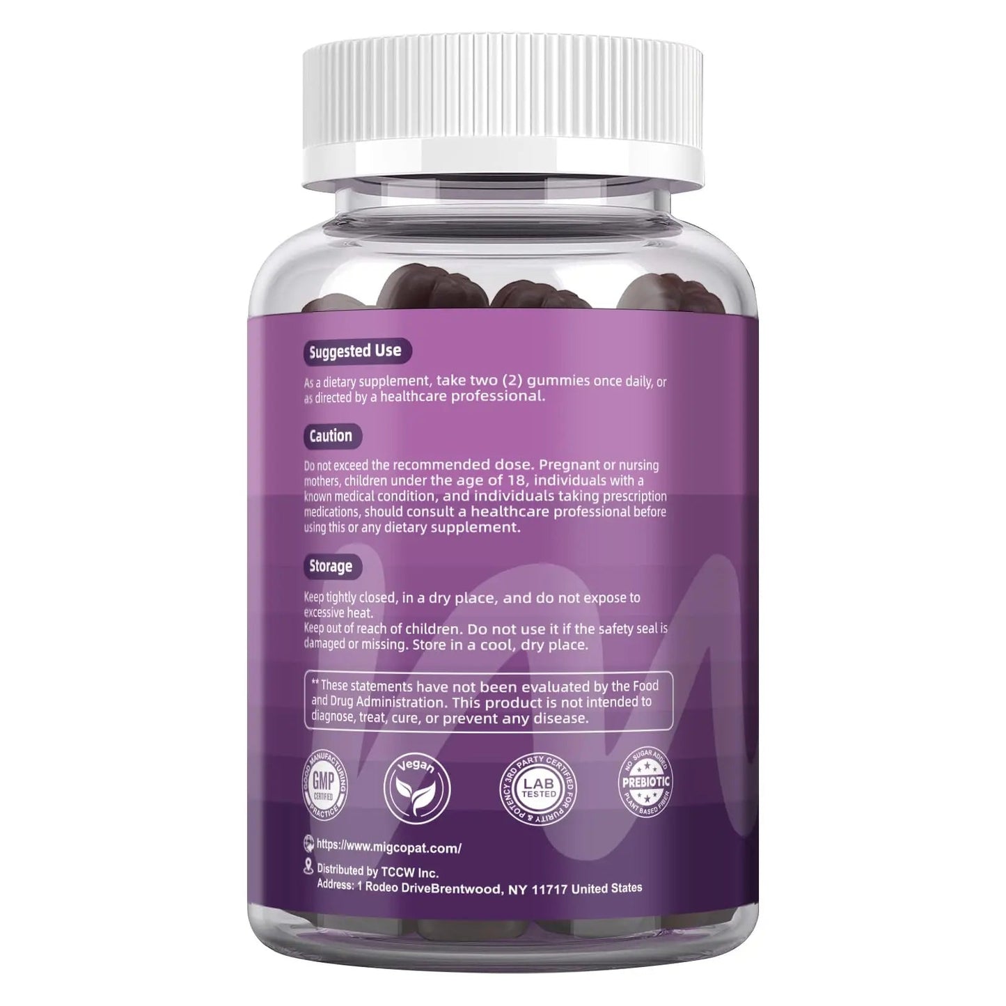 Migcopat Pre Post Probiotics Gummies, 5 in 1 Probiotic Prebiotic Postbiotic Digestive Enzymes with Fiber, 120 Billion CFU Probiotics Complete Gut Support, Sugar Free, Vegan, BlackBerry Flavor, 60 Cts MigcopatBuy Supplements Australia