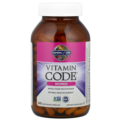 Garden of Life Multivitamin for Women, Vitamin Code Women's Multi - Whole Food Womens Multi Vitamins, Iron, Folate not Folic Acid, Vitamin A and Probiotics Garden of LifeBuy Supplements Australia