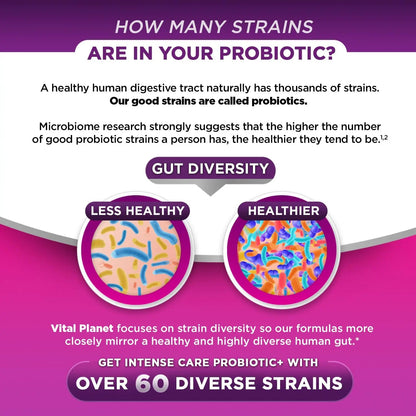 Vital Planet - Intense Care Vaginal pH & Urinary Probiotics, Prebiotics, Postbiotics, Parabiotics, 4-in-1 Refrigerated Supplement for Adults, 65 Billion CFU, 64 Strains, Digestive and Immune, 30 ct Vital PlanetBuy Supplements Australia