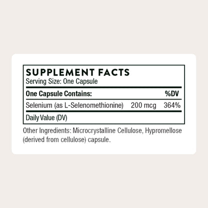 THORNE - Selenium - 200 mcg Selenium Supplement for Antioxidant Support - Supports Thyroid Health, Immune Function & Healthy Aging - Third-Party Certified - Gluten, Dairy & Soy-Free - 60 Capsules THORNE buy supplements Au