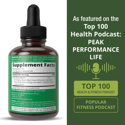 Lymphatic Drainage Drops. Sugar Free 7-in-1 Lymph Detox and Cleanse Support. Vegan Supplement with Echinacea, Red Clover Blossom, Burdock Root, Cleavers Herb, Licorice Root, and More! Peak PerformanceBuy Supplements Australia