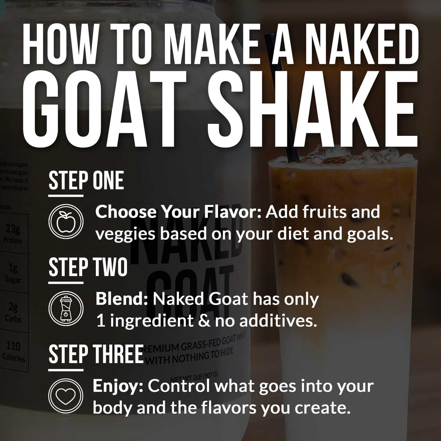 NAKED nutrition Naked Goat - Pasture Fed Goat Whey Protein Powder from Small-Herd NAKEDBuy Supplements Australia