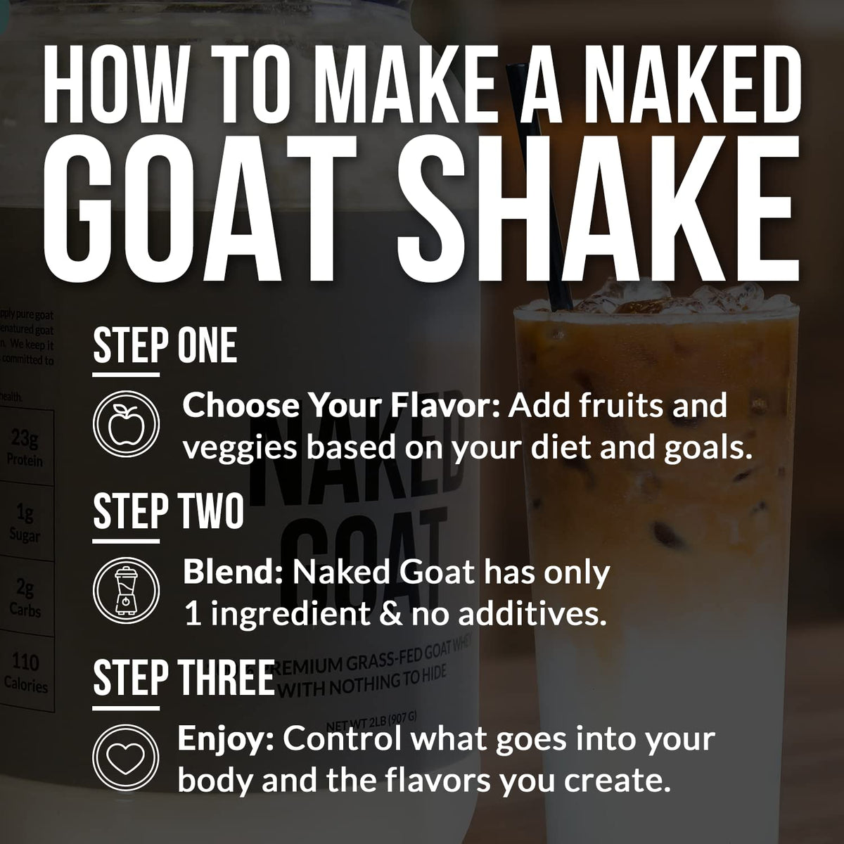 NAKED nutrition Naked Goat - Pasture Fed Goat Whey Protein Powder from Small-Herd NAKEDBuy Supplements Australia