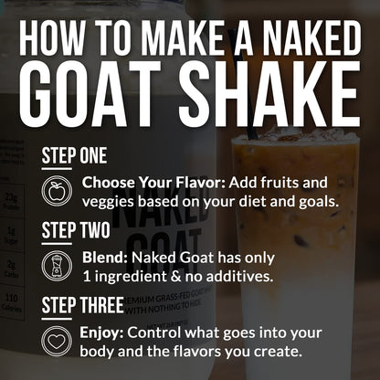 NAKED nutrition Naked Goat - Pasture Fed Goat Whey Protein Powder from Small-Herd NAKEDBuy Supplements Australia