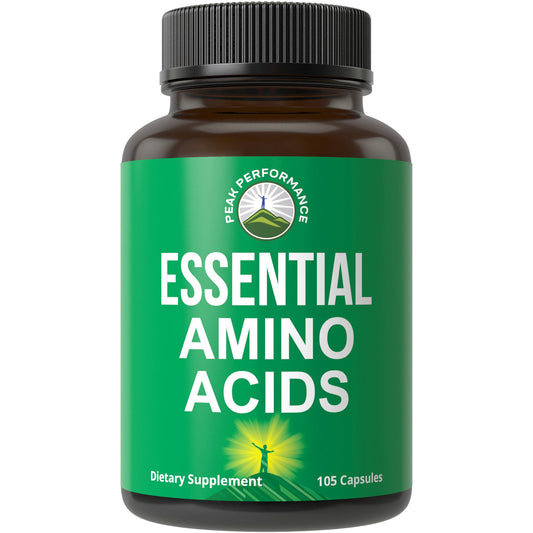 All 9 Essential Amino Acids Supplement. Capsules with 3X More Leucine for Muscle Recovery, Growth. EAA Supplement Better Than BCAA / BCAAS Branched Chain Aminos Acid. Peak Performance canada supplements