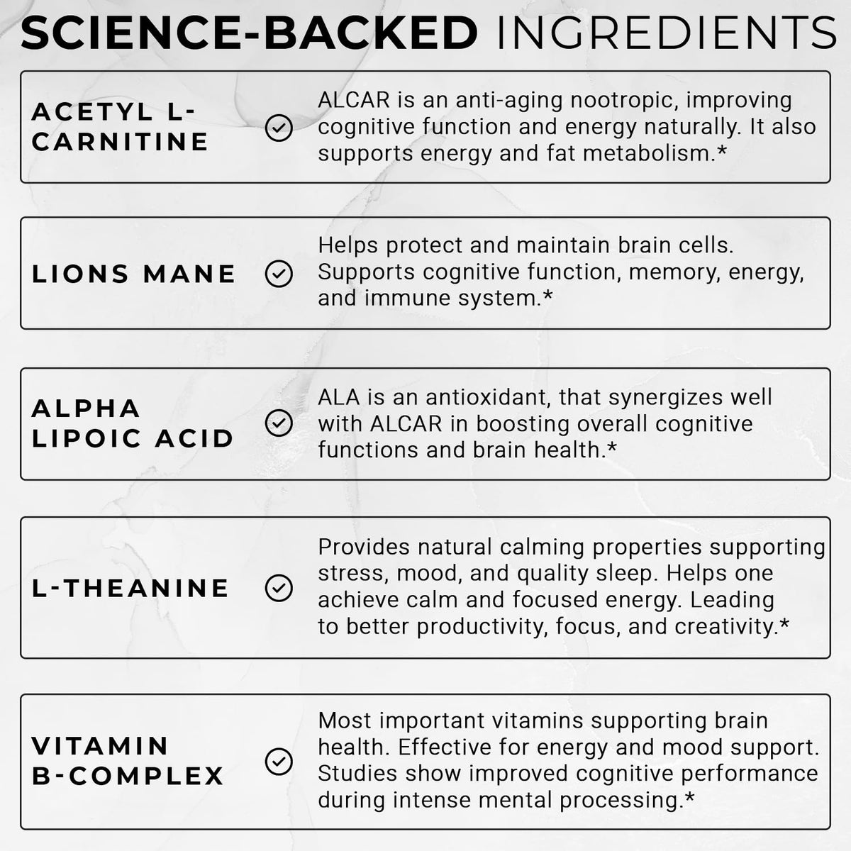 Elite Brain - Nootropic Supplement for Focus, Memory & Mental Clarity – Caffeine-Free Natural Energy with Lion’s Mane, L-Theanine & Vitamin B Complex (60 Capsules) ACEWORKZBuy Supplements Australia