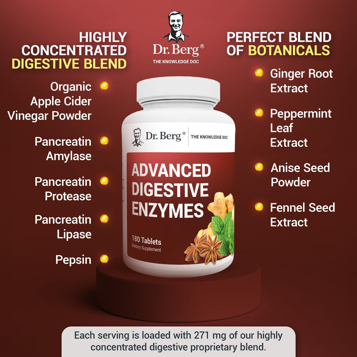 Dr. Berg Advanced Digestive Formula with Apple Cider Vinegar - Includes Digestive Health Dr. Berg NutritionalsBuy Supplements Australia