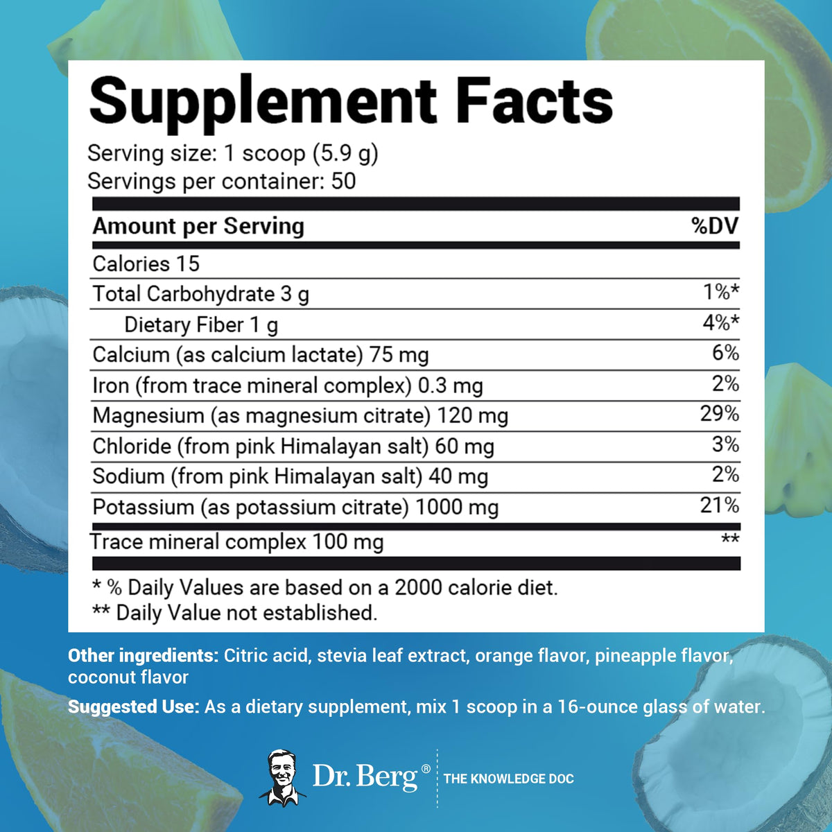 Dr. Berg Hydration Keto Electrolyte Powder - Enhanced w/ 1,000mg of Potassium Dr. Berg NutritionalsBuy Supplements Australia