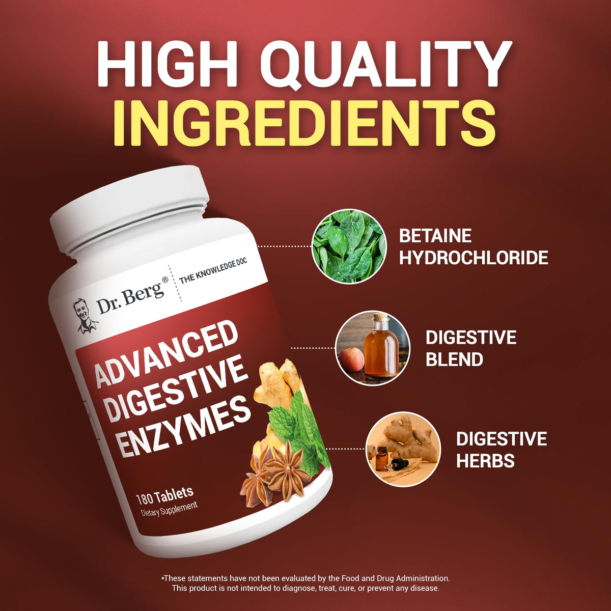Dr. Berg Advanced Digestive Formula with Apple Cider Vinegar - Includes Digestive Health Dr. Berg NutritionalsBuy Supplements Australia