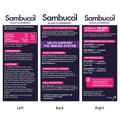 Sambucol Kids 120 ml For Immune Support, Drop SambucolBuy Supplements Australia