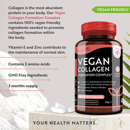 Vegan Collagen 1000mg Advanced Superfood Blend - 180 Capsules (3 Month Supply) NutravitaBuy Supplements Australia