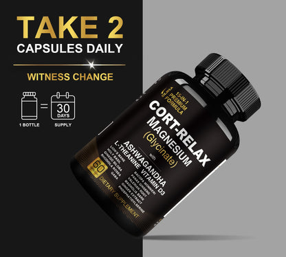 Super Calm Cortisol Supplements for Women & Men with Magnesium Glycinate, Ashwagandha, L-Theanine, Phosphatidylserine, Ginkgo & Lions Mane for Calm, Focus, Mental Clarity, Relaxation, Sleep, Energy DLNIABuy Supplements Australia