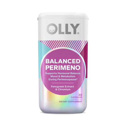 OLLY Balanced Perimeno Capsules, Supports Hormonal Balance, Mood & Metabolism During Perimenopause,* Fenugreek Extract, Chromium, 30 Day Supply - 30 Count OLLYBuy Supplements Australia