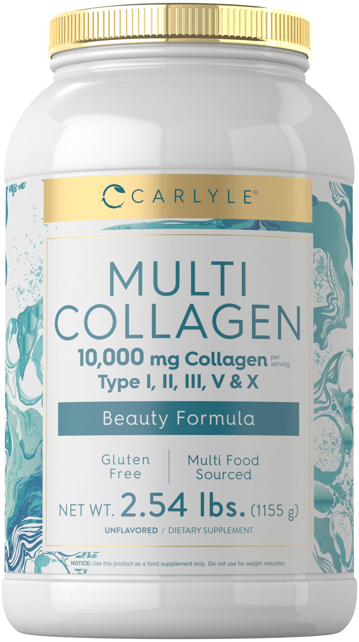 Carlyle Multi Collagen Peptides Powder 40 oz | Type I, II, III, V, X | Supplement Blend with Protein | Multi Food Sourced | Non-GMO, Gluten Free Carlyle buy supplements Au
