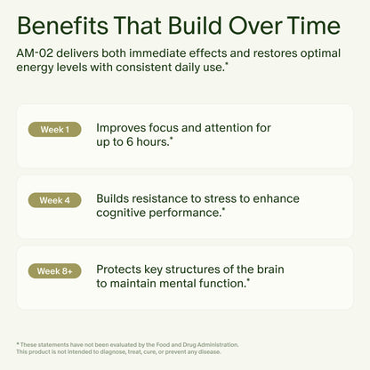 Seed AM-02 Energy + Focus - Daily Nootropic Supplement for Women & Men - Fast-Acting & Sustained Energy for Up to 6 Hours - Caffeine-Free Vegan & Shelf-Stable - 30 Capsules (30-Day Supply) Seed buy supplements Au