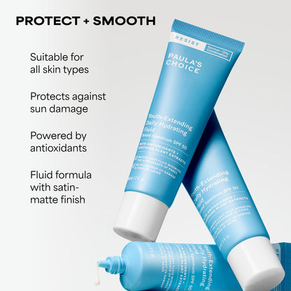 Paula's Choice RESIST Daily Hydrating Fluid Face Moisturizer with SPF 50 Sunscreen, Face Sunscreen for Oily Skin, Chamomile & Vitamin E