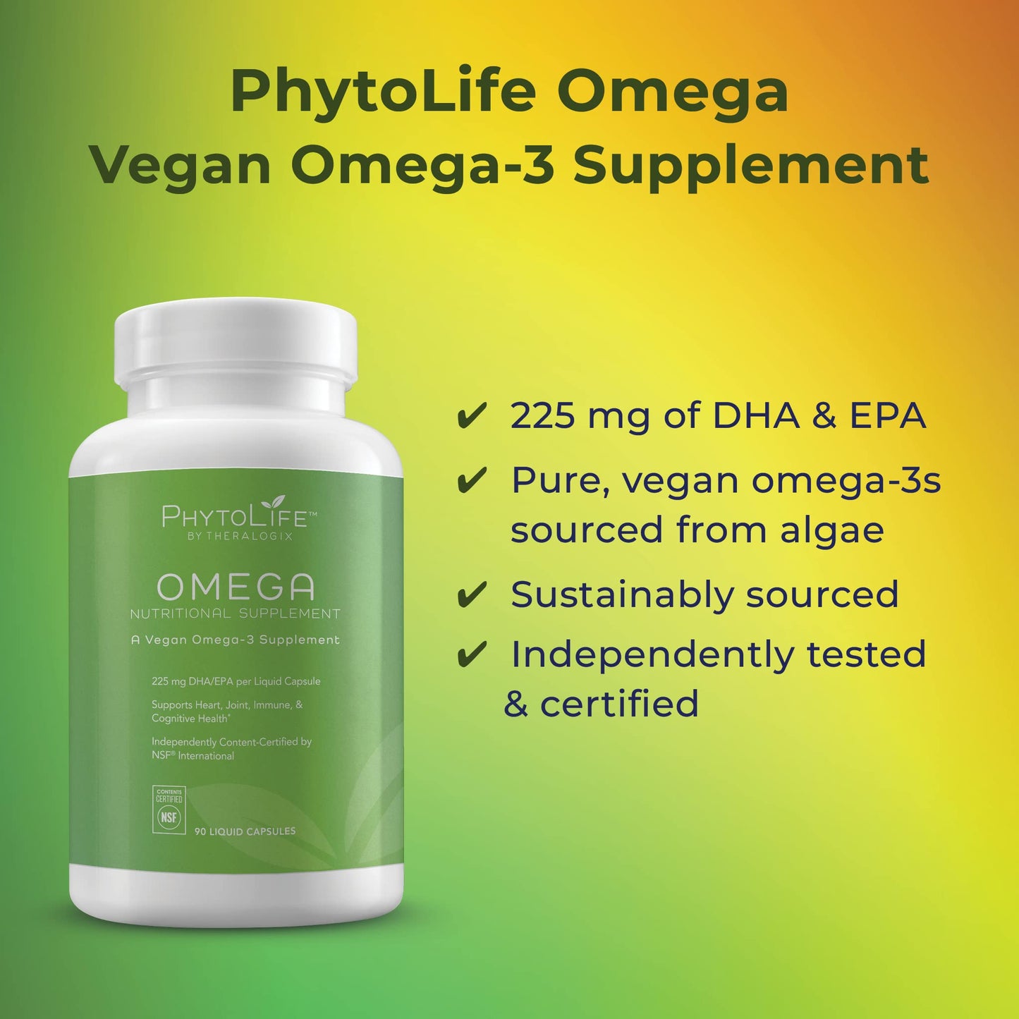 Theralogix PhytoLife Omega - 90-Day Supply - Vegan Algae Omega-3 Supplement TheralogixBuy Supplements Australia