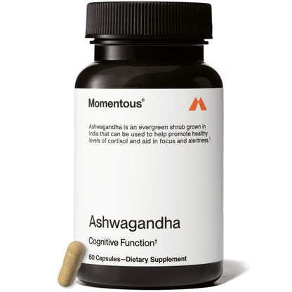 Momentous Ashwagandha Supplement - 300 mg NooGandha Ashwagandha Extract - Cognitive Performance, Alertness, & Focus Support - NSF Certified for Sport - Vegan - GMO- & Gluten-Free - 60 Servings MomentousBuy Supplements Australia
