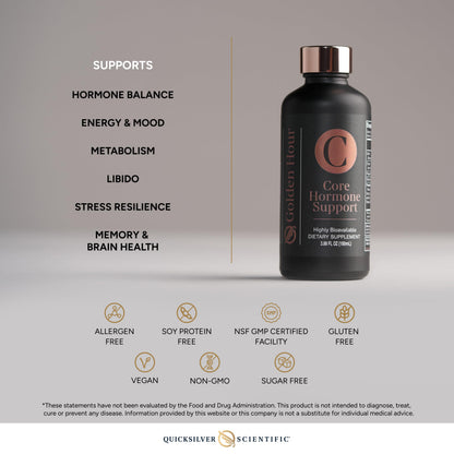 Quicksilver Scientific Core Hormone Support 3.88 fl oz (100ml) Quicksilver ScientificBuy Supplements Australia