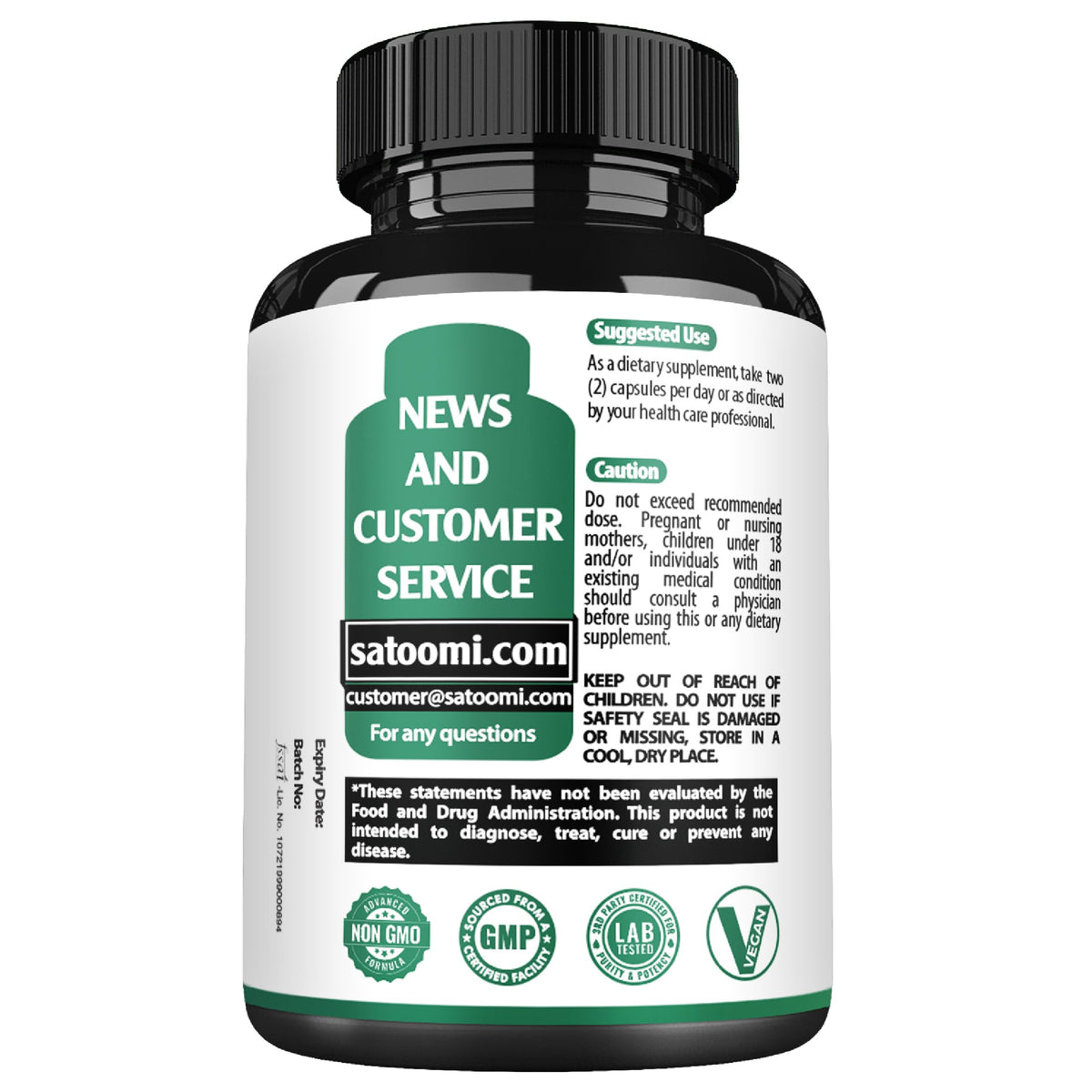 Satoomi 8in1 Cortisol Manager with Magnesium Glycinate, Ashwagandha, Rhodiola Rosea, Lions Mane & More - Cortisol Reducer Supplement Men & Women - 60 Capsules SatoomiBuy Supplements Australia