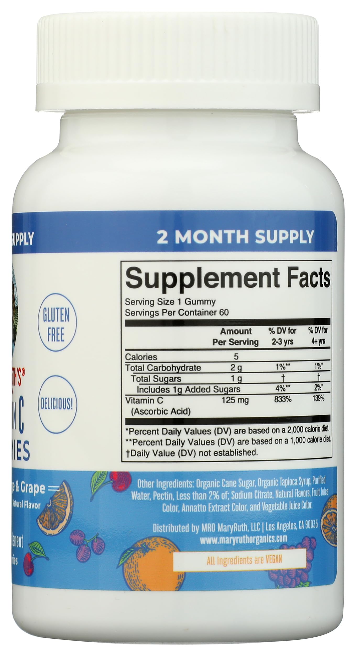MaryRuth Organics Vitamin C Gummies | Supplement for Immune Support & Overall Health | Immune Support Supplement | Vitamin C for Adults & Kids | Vegan | Non-GMO | 60 Servings MARYRUTH'SBuy Supplements Australia