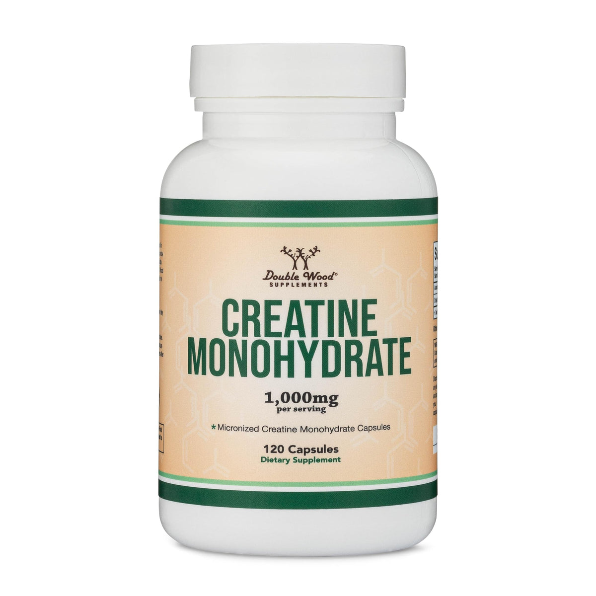 Creatine Monohydrate Capsules - 1g per Serving, 120 Count - No Fillers, Vegan Safe, Non-GMO, Gluten Free by Double Wood Double Wood SupplementsBuy Supplements Australia