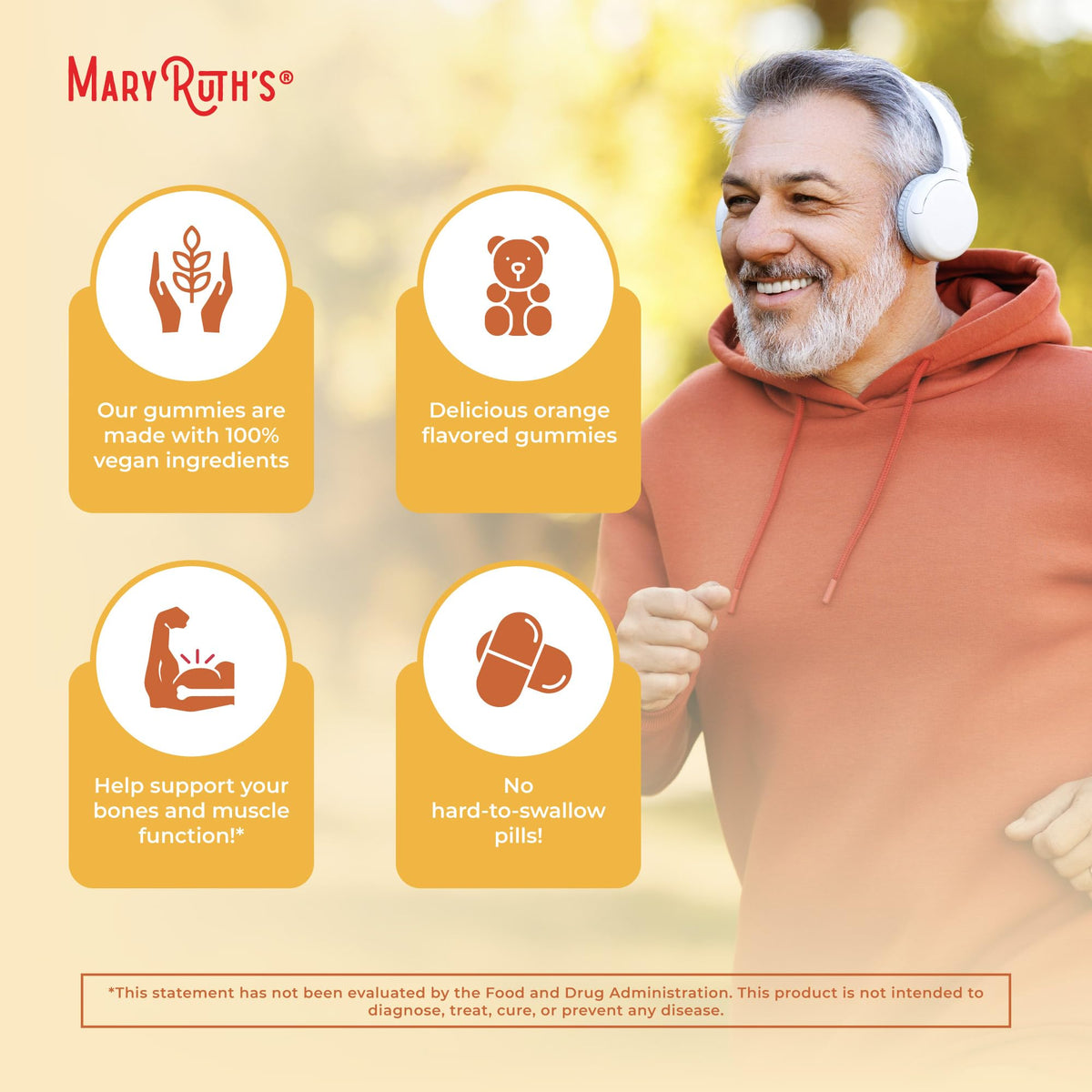 MaryRuth Organics Vitamin D3 Gummies | 2 Month Supply | Adults & Kids Vitamin D Gummy | Immune Support Supplement | VIT D3 1000IU for Bone Health&Muscle Function | Vegan | Non-GMO | Gluten Free | 60 MARYRUTH'SBuy Supplements Australia