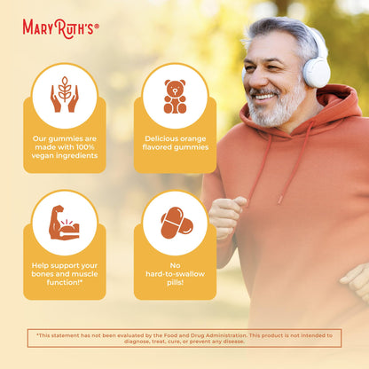 MaryRuth Organics Vitamin D3 Gummies | 2 Month Supply | Adults & Kids Vitamin D Gummy | Immune Support Supplement | VIT D3 1000IU for Bone Health&Muscle Function | Vegan | Non-GMO | Gluten Free | 60 MARYRUTH'SBuy Supplements Australia
